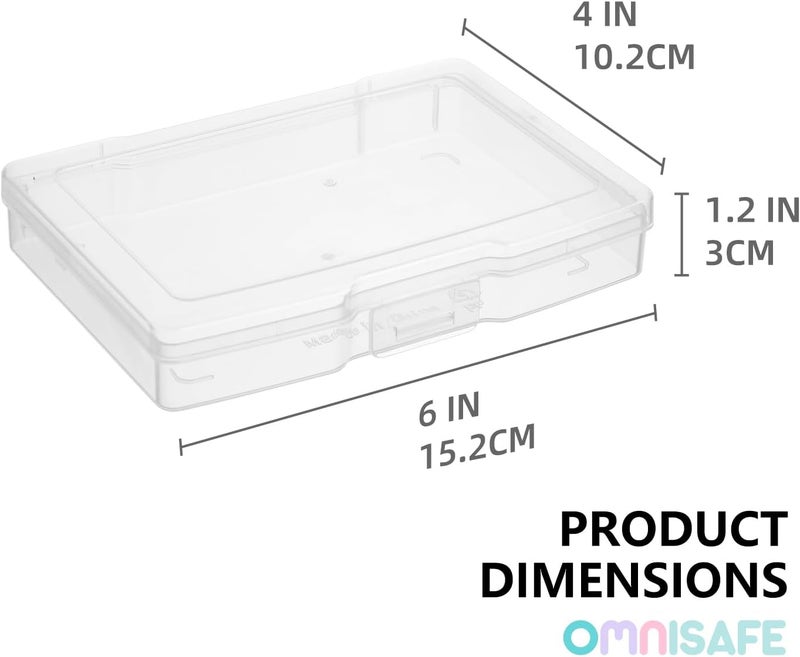 OMNISAFE 4x6 Photo Storage Cases, 6 Inner Plastic Craft Storage Container, Acid-Free Box for Pictures, Crafts, Scrapbooking, Photo Keeper - Image 2